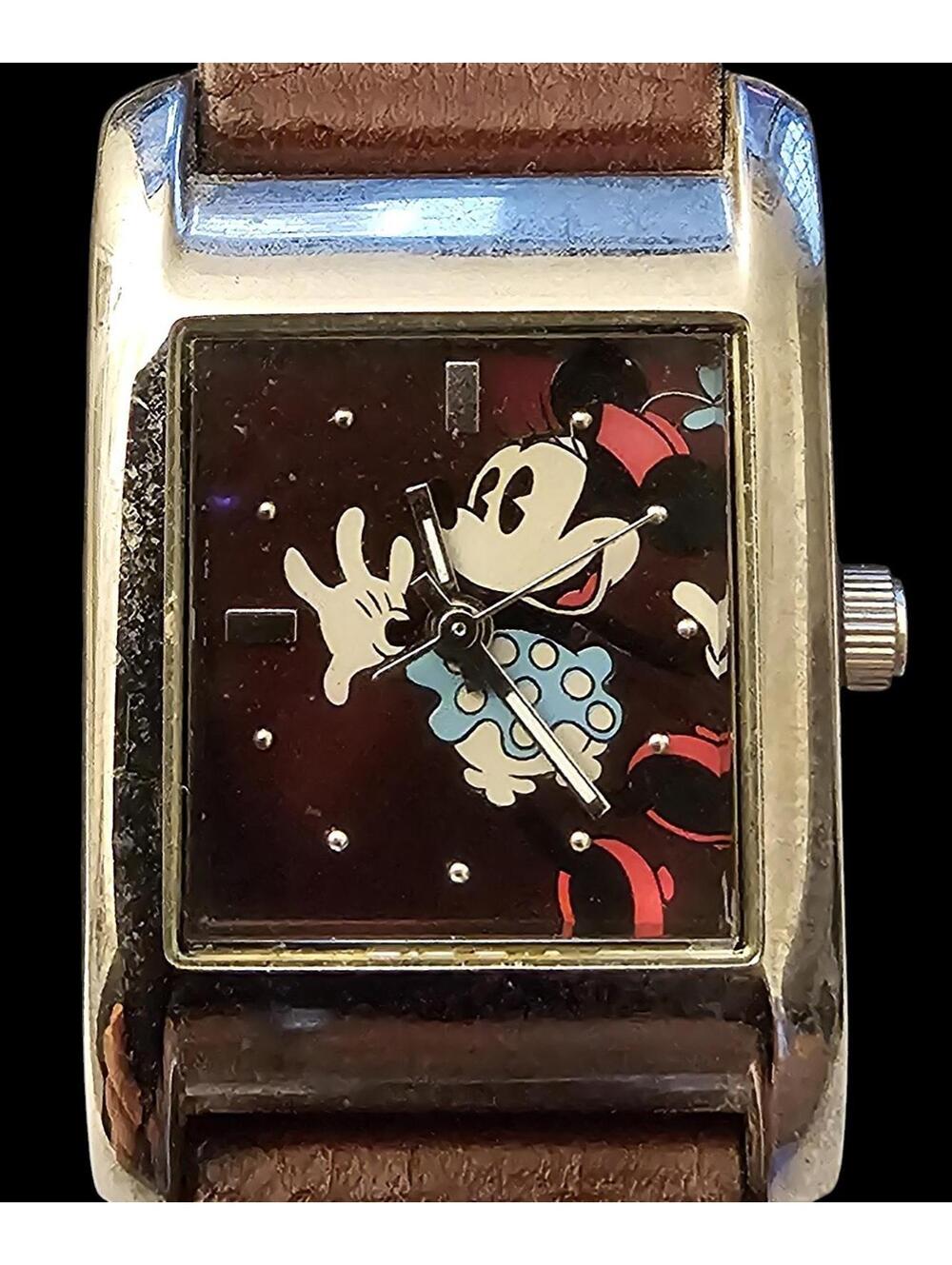 Vintage Disney Minnie Mouse SII Tank Watch MU1253 - Fair Condition